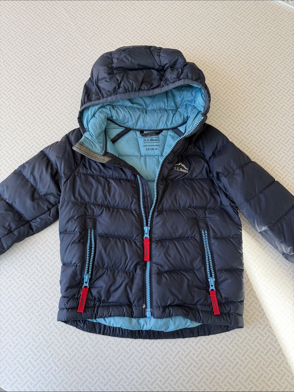 L.L. Bean Infant 12-18M Navy Down 650 Jacket